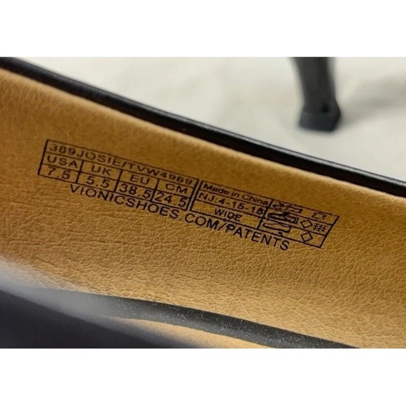 Vionic Josie Black Pumps Kitten Heel Pointed Toe Women's Size 7.5 - Picture 8 of 12